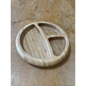 AVANCHY BAMBOO 3 COMPARTMENT BABY PLATE, Preowned Modern Natural Organic